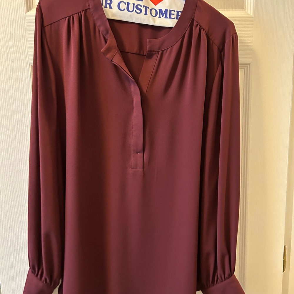 Ann Taylor Burgundy Blouse
